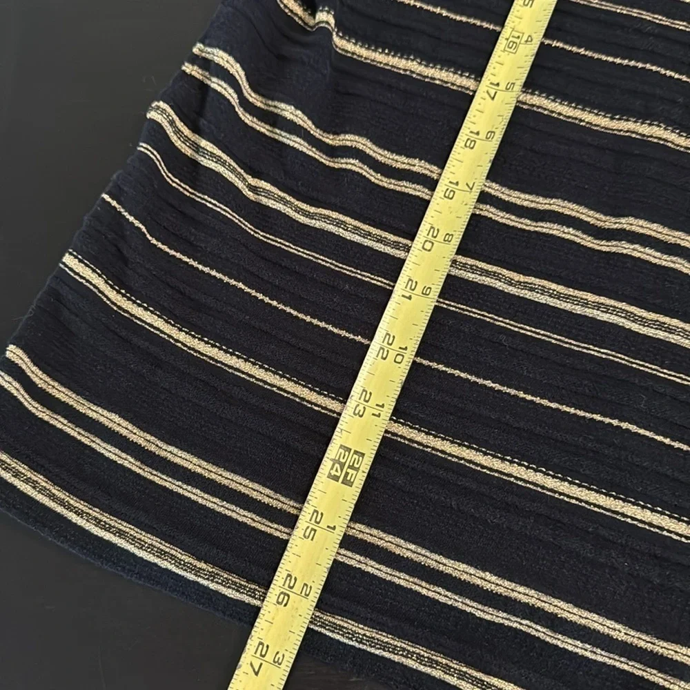 Lauren‎ Ralph Lauren Striped Black and Gold Top